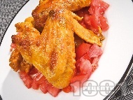 Рецепта Мариновани пилешки крилца на фурна
